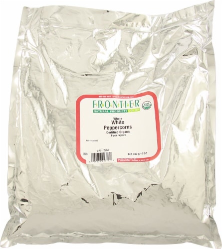 Frontier Organic White Peppercorns Perspective: front