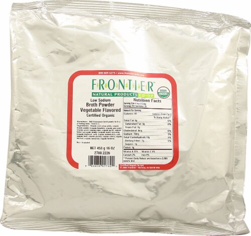 Frontier Organic Broth Powder Vegetable Perspective: front