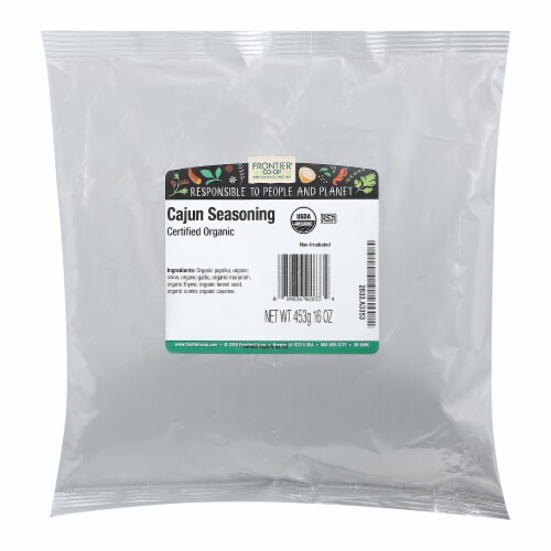 Frontier Natural Products Co-op® Organic Cajun Seasoning Perspective: front