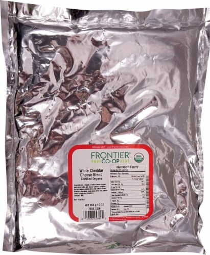 Frontier Organic White Cheddar Cheese Blend Perspective: front