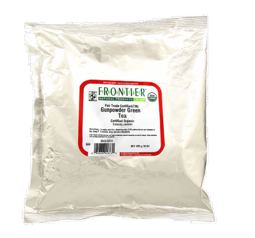 Frontier Organic Gunpowder Green Tea Perspective: front