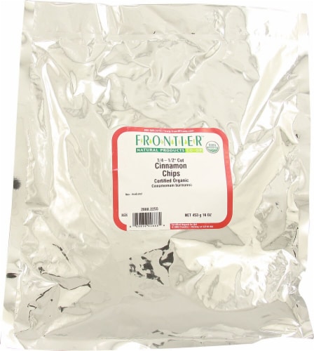Frontier  Natural Products Organic Cinnamon Chips 1/4 to 1/2 Inch Perspective: front