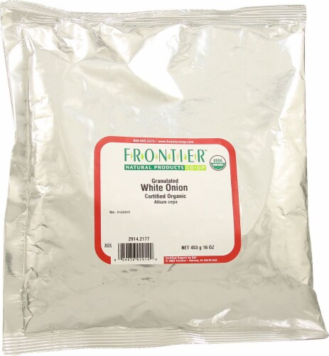 Frontier  Natural Products Organic Granulated White Onion Perspective: front