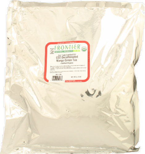 Frontier CO2 Decaffeinated Mango Green Tea Perspective: front