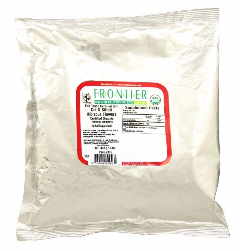 Frontier Organic Hibiscus Tea Perspective: front