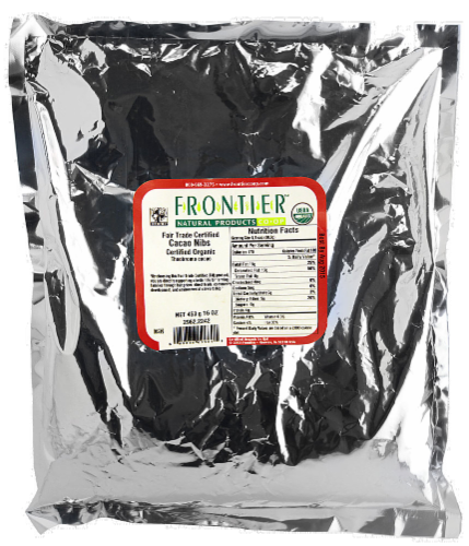 Frontier Cacao Nibs Organic Fair Trade Certified Perspective: front