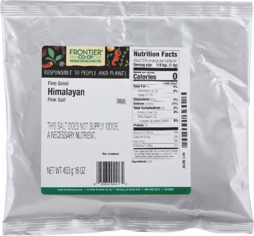 Frontier® Fine Grind Himalayan Pink Salt Perspective: front