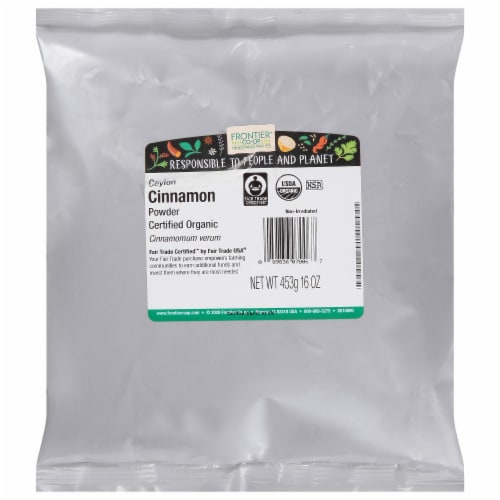 Frontier Organic Powdered Ceylon Cinnamon Perspective: front