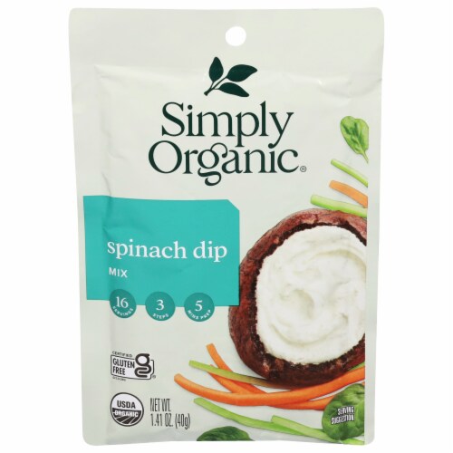 Simply Organic® Spinach Dip Mix Perspective: front