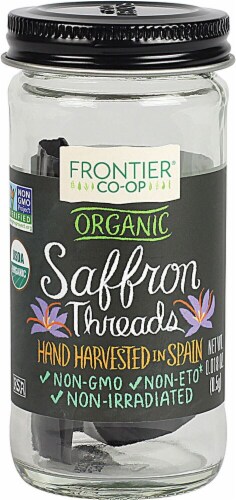 Frontier Co-op Organic Saffron Threads Perspective: front