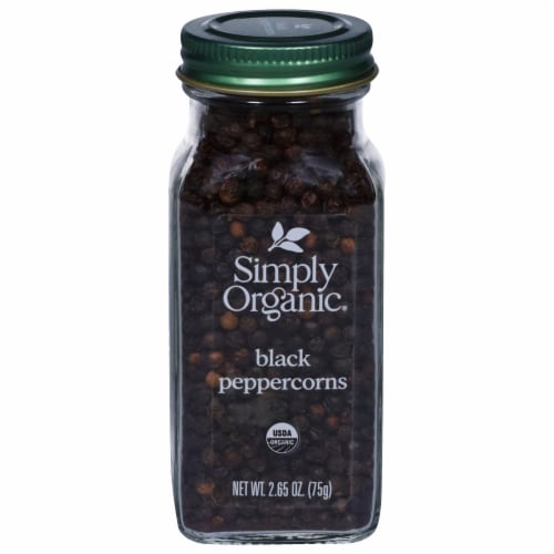 Simply Organic® Black Peppercorns Perspective: front