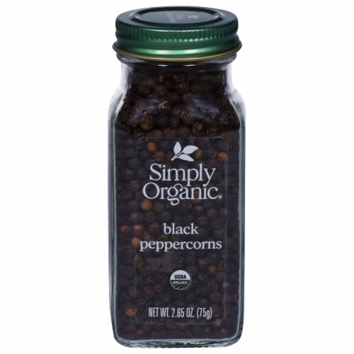 Simply Organic® Whole Black Peppercorns Perspective: front