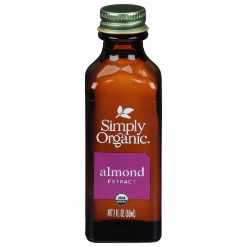 Simply Organic® Almond Extract Bottle Perspective: front