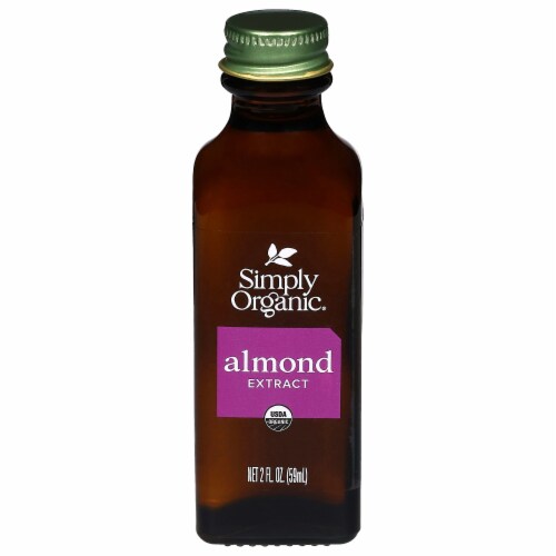 Simply Organic® Almond Extract Bottle Perspective: front