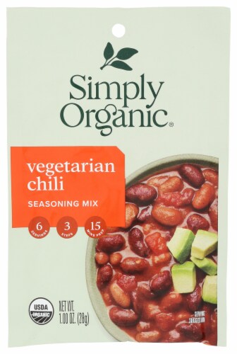 Simply Organic Vegetarian Chili Seasoning Perspective: front