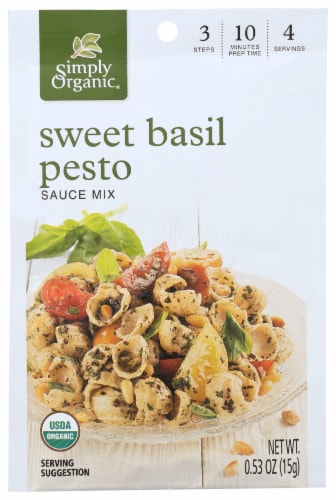 Simply Organic Sweet Basil Pesto Sauce Mix Perspective: front