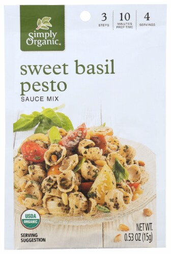 Simply Organic Sweet Basil Pesto Sauce Mix Perspective: front