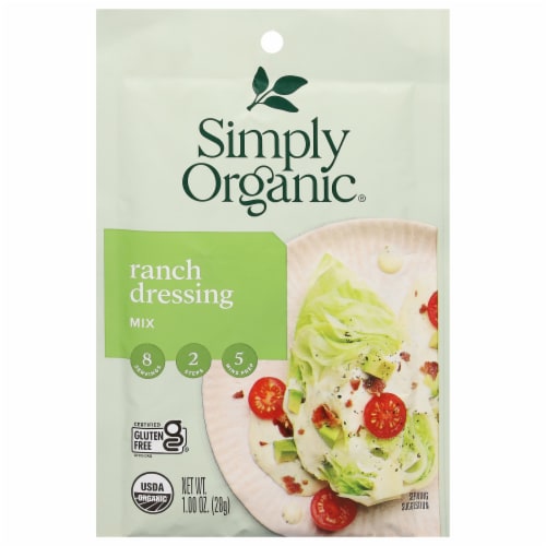 Simply Organic Ranch Salad Dressing Mix Perspective: front