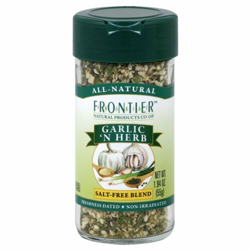 Frontier Garlic 'N Herb Salt-Free Blend Perspective: front