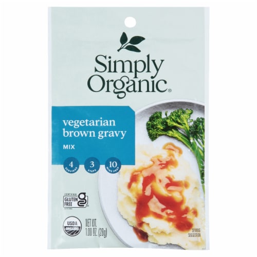 Simply Organic Vegetarian Brown Gravy Perspective: front