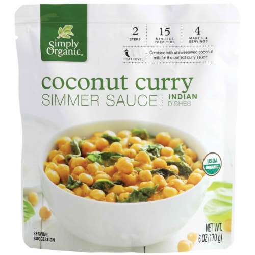 Simply Organic Coconut Curry Simmer Sauce Perspective: front