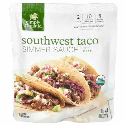 Simply Organic Southwest Taco Simmer Sauce ORGANIC Perspective: front