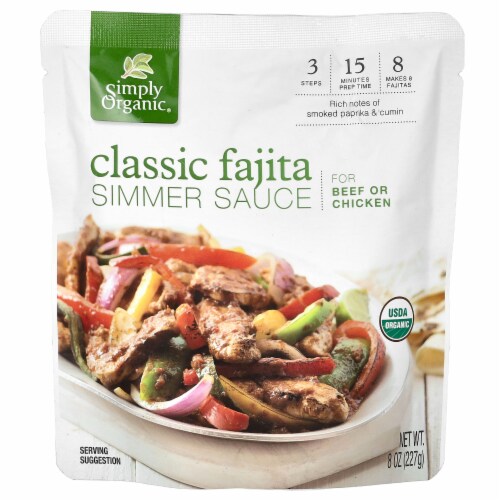 Simply Organic® Classic Fajita Simmer Sauce Perspective: front