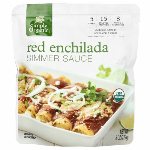 Simply Organic Red Enchilada Simmer Sauce Perspective: front