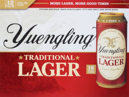 Yuengling® Traditional Lager Beer Cans Perspective: front