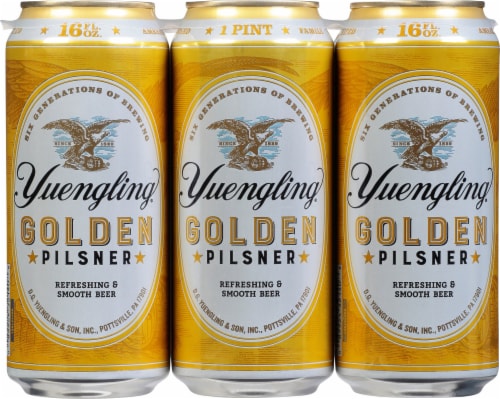 Yuengling® Golden Pilsner Beer Single Can Perspective: front