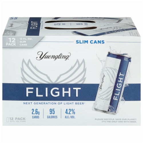 Yuengling® Flight Slim Beer Cans Perspective: front