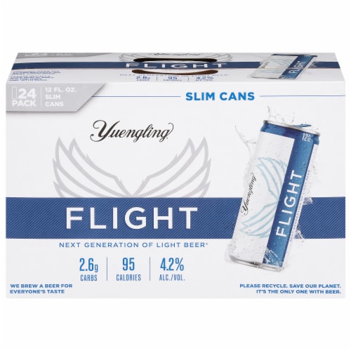 Yuengling Flight Light Beer Cans Perspective: front