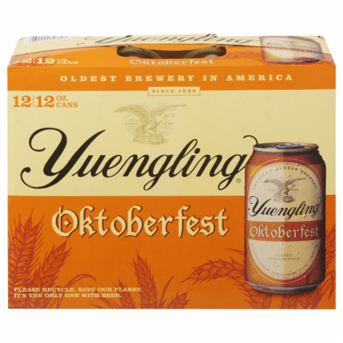 Yuengling® Oktoberfest Classic Marzen Style Beer Cans Perspective: front