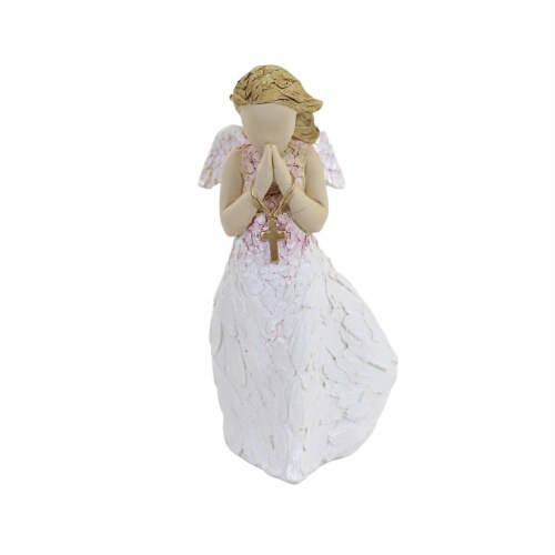 Religious Angel Of Strength Polyresin Strength Cross 13346 Perspective: front