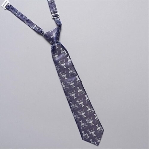 Roman  12 in. Boys Pre-Knotted Navy Blue Communion Necktie Perspective: front