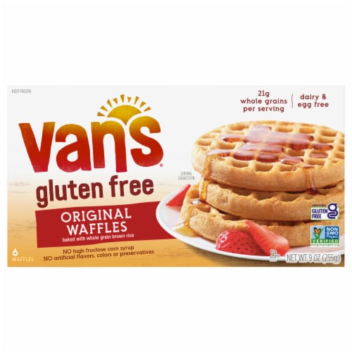 Van's Gluten Free Original Waffles 6 Count Perspective: front