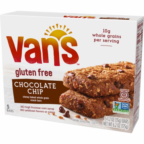 Van's Gluten Free Chocolate Chip Chewy Snack Bars Perspective: front