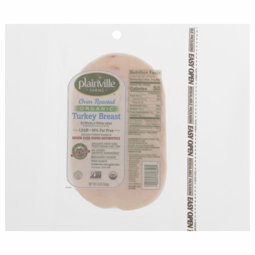 Plainville Farms™ Organic Oven Roasted Turkey Breast Perspective: front