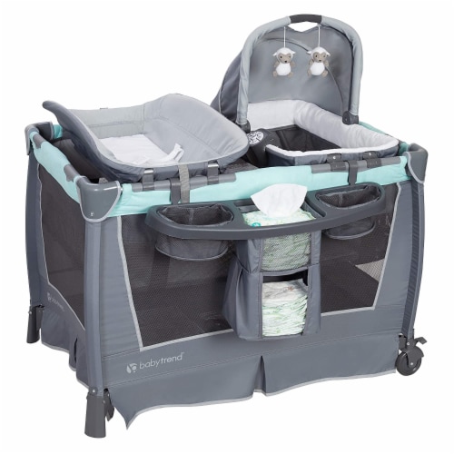 Baby Trend Retreat Portable Nursery Center w Bassinet Changing Table Mint 1 Piece QFC