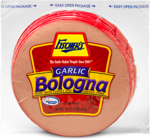 Fischer's® Sliced Garlic Bologna Perspective: front
