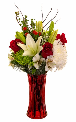 World Class Flowers Holiday Floral Arrangement Perspective: front