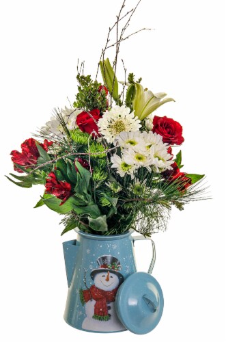 Holiday Floral Combo Vase Arrangement Perspective: front