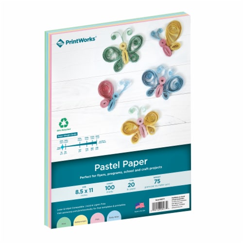 Printworks® Multi-Colored Paper 100 Count - Pastel Perspective: front