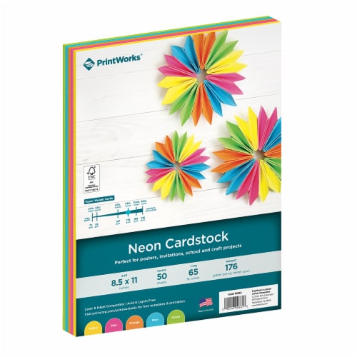 Printworks Multi-Colored Cardstock - Neon Perspective: front