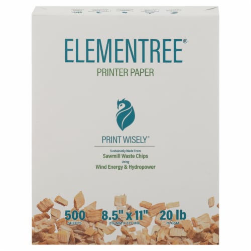 Printworks Elementree Sustainable Printer Paper, 8.5 x 11, 20 lb., White,  500 Sheets