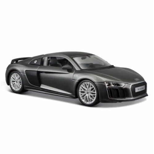Audi R8 V10 Plus Gray Metallic Special Edition 1/24 Diecast Model Car by Perspective: front