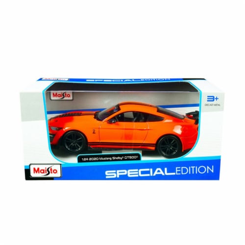 Maisto Special Edition 2021 Mustang Shelby GT500 Orange 1:24 Car Perspective: front