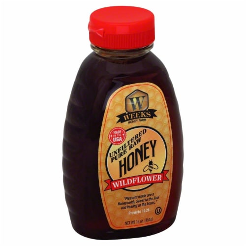 Weeks Honey Farm Wildflower Honey Perspective: front