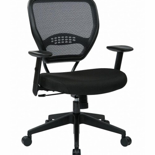 Office Star Desk Chair,Fabric,Black,1923 Seat Ht 557N17231, 1