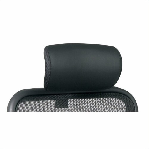 Office Star SPACE Leather Headrest in Black (Fits 818 Only) Perspective: front